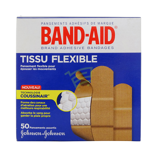 Johnson&Johnson band-aid flexible fabric bandages 50ct (062600731456)